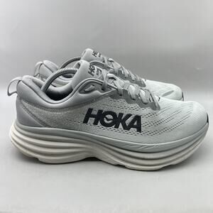 HOKA One One Bondi 8 Running Shoes Men Size 10.5 EE Wide Gray Comfort Sneakers